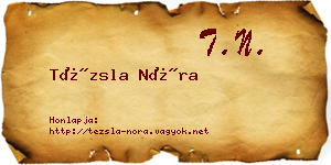 Tézsla Nóra névjegykártya